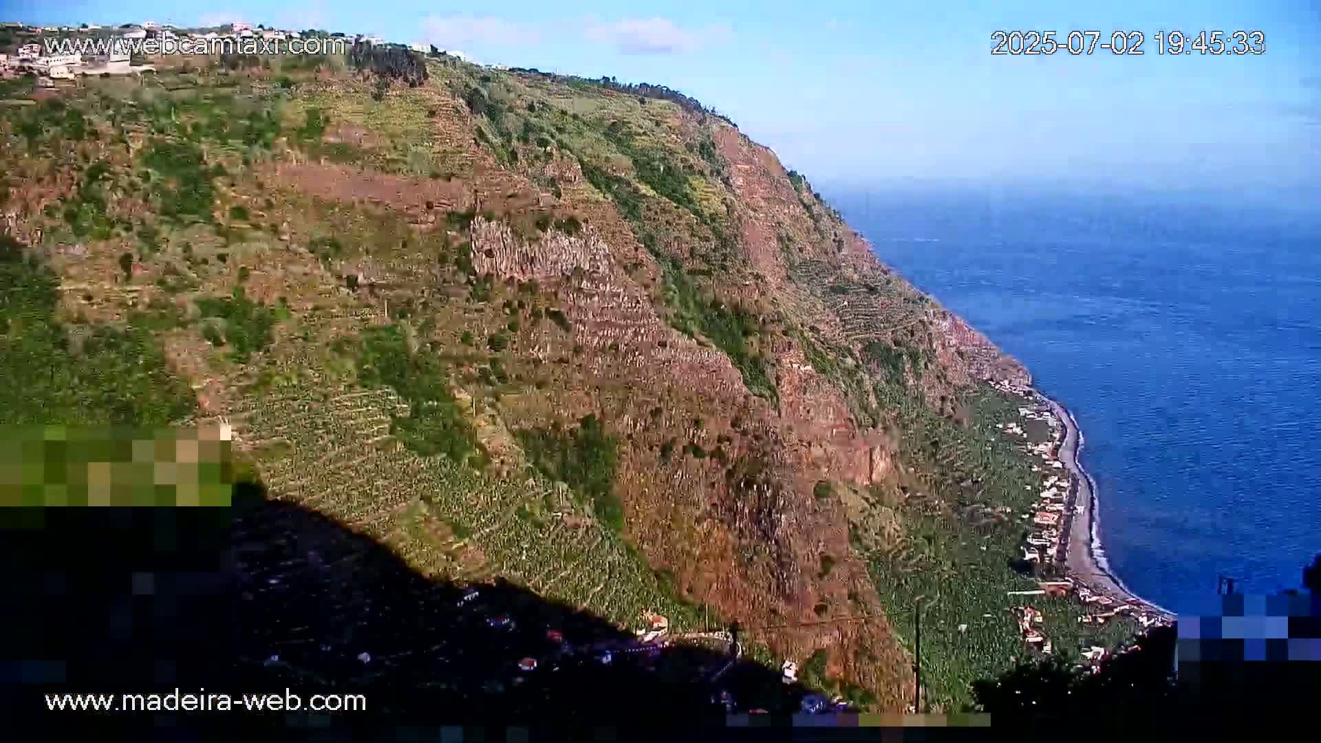 Madalena do Mar Village Live Skyline Cam - Ponta do Sol, Madeira, Portugal