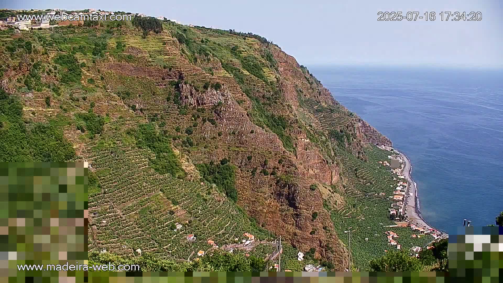 Madalena do Mar Village Live Skyline Cam - Ponta do Sol, Madeira, Portugal