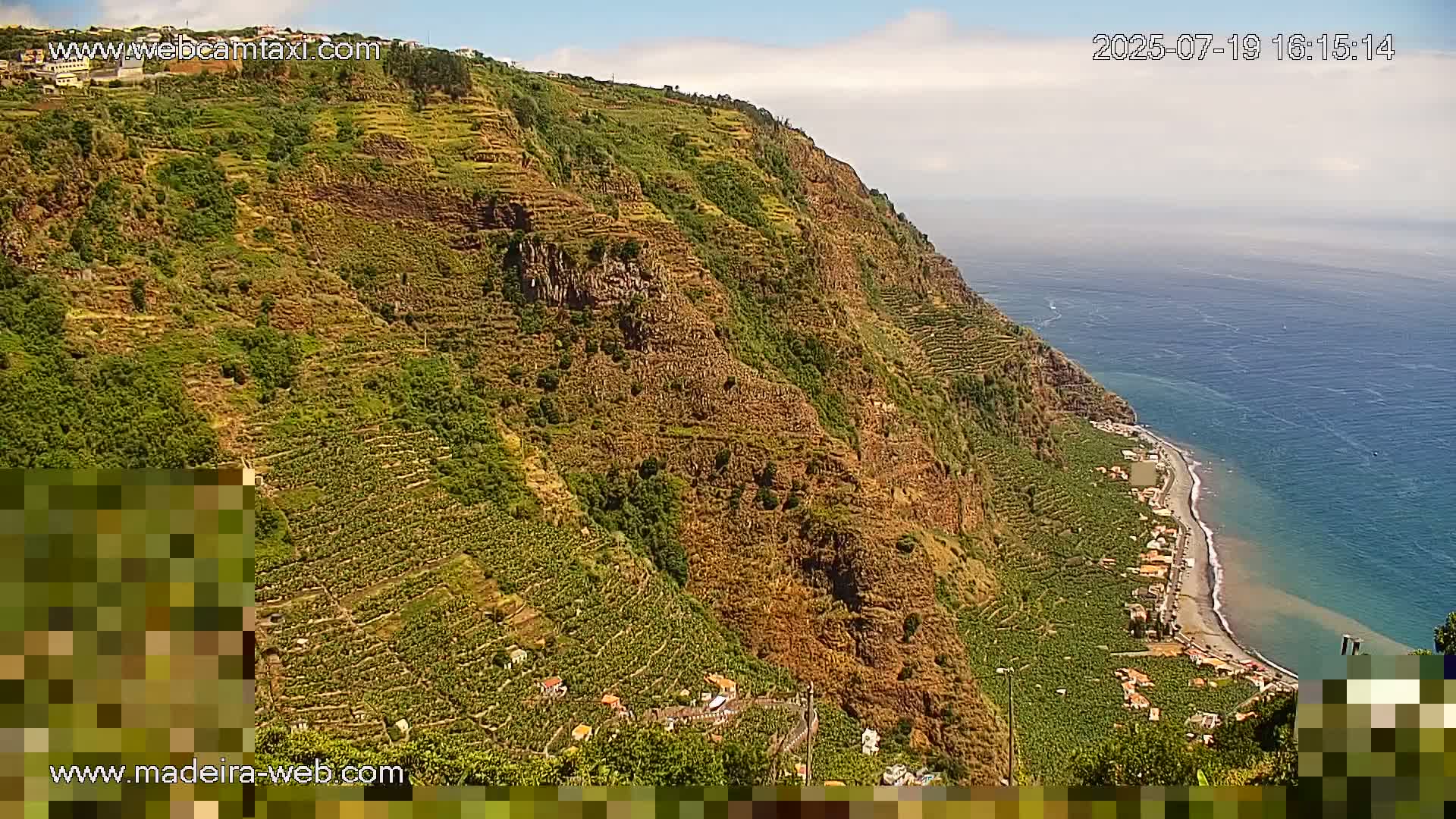 Madalena do Mar Village Live Skyline Cam - Ponta do Sol, Madeira, Portugal