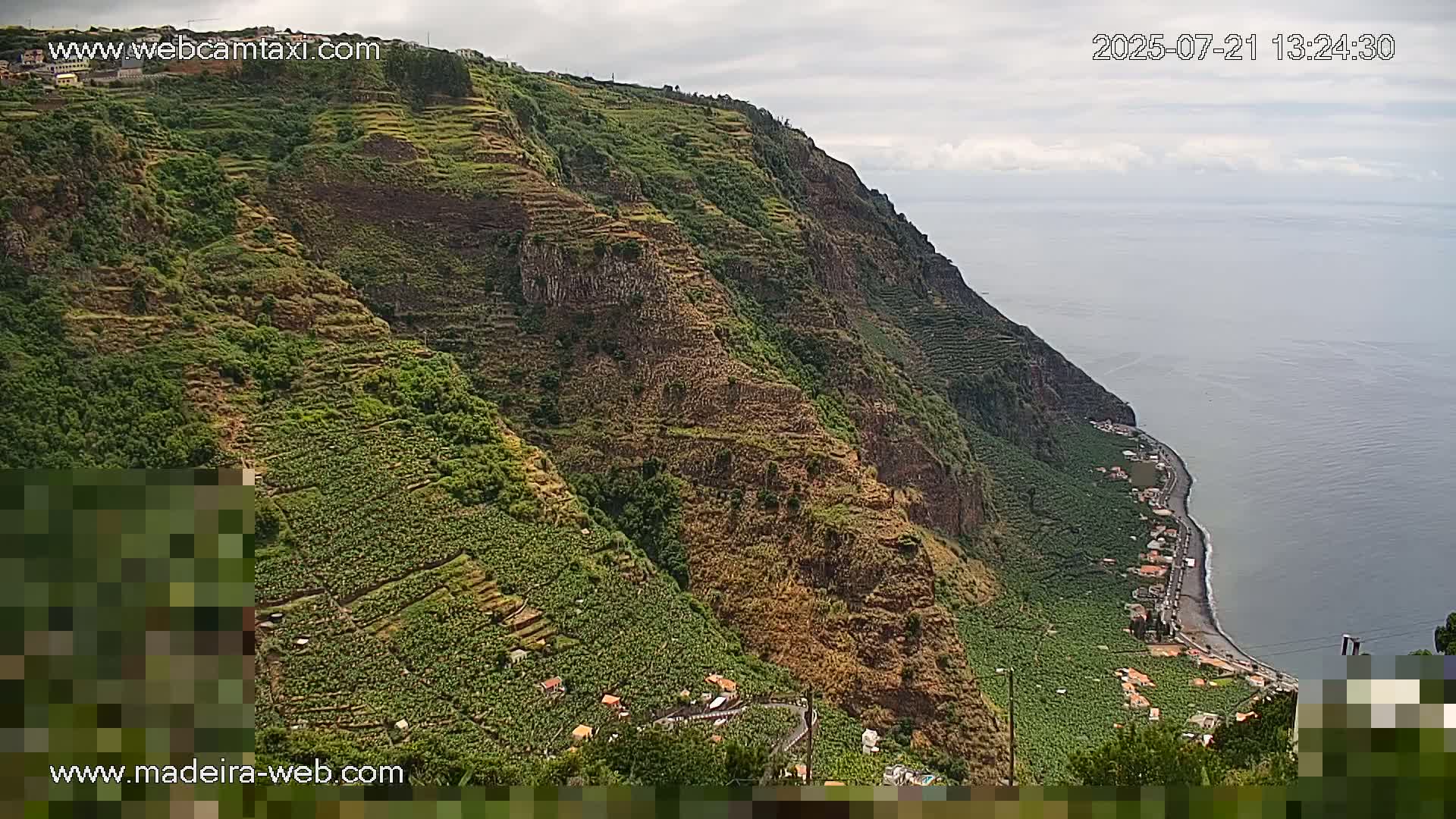 Madalena do Mar Village Live Skyline Cam - Ponta do Sol, Madeira, Portugal