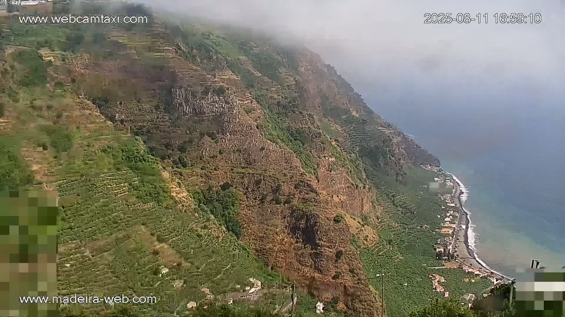 Madalena do Mar Village Live Skyline Cam - Ponta do Sol, Madeira, Portugal