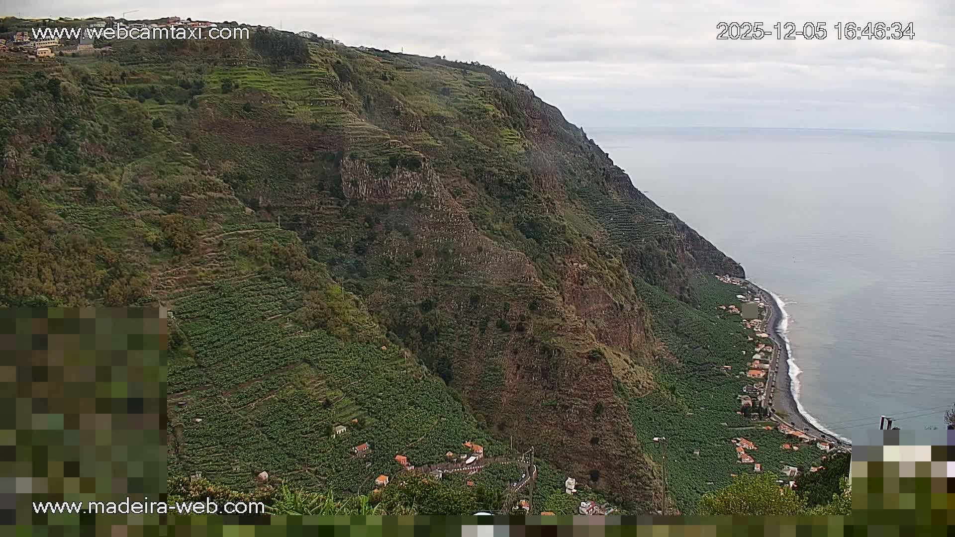 Madalena do Mar Village Live Skyline Cam - Ponta do Sol, Madeira, Portugal