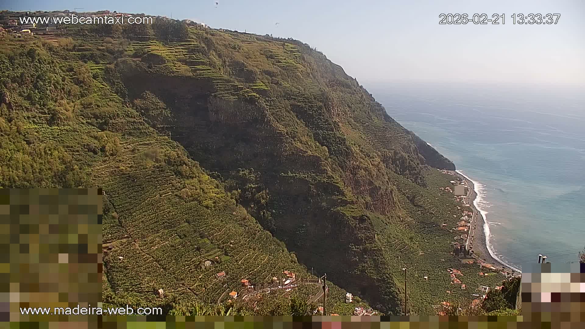 Madalena do Mar Village Live Skyline Cam - Ponta do Sol, Madeira, Portugal