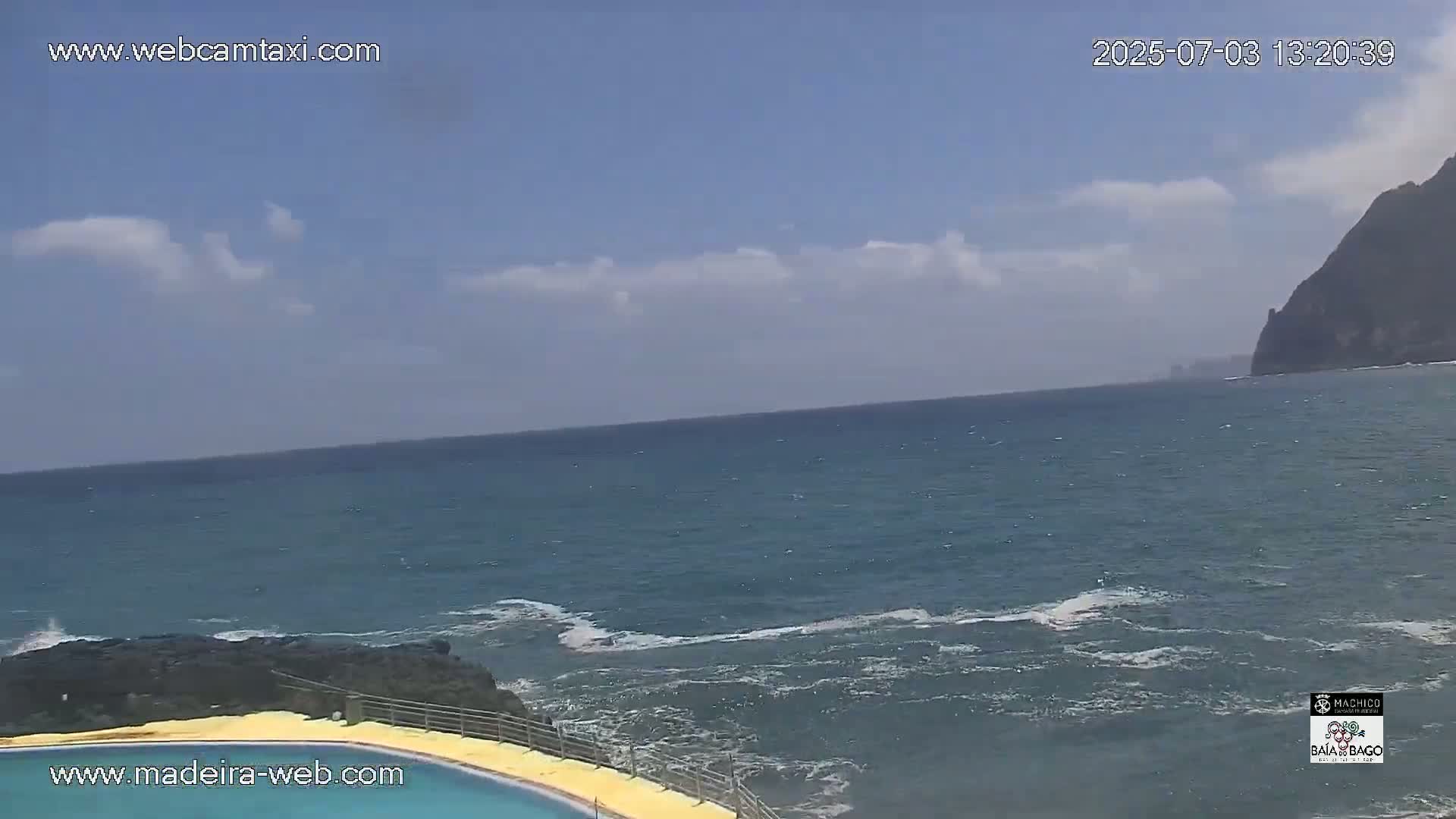 Porto da Cruz Swimming Pools & Atlantic Ocean Live Cam - Machico, Madeira, Portugal
