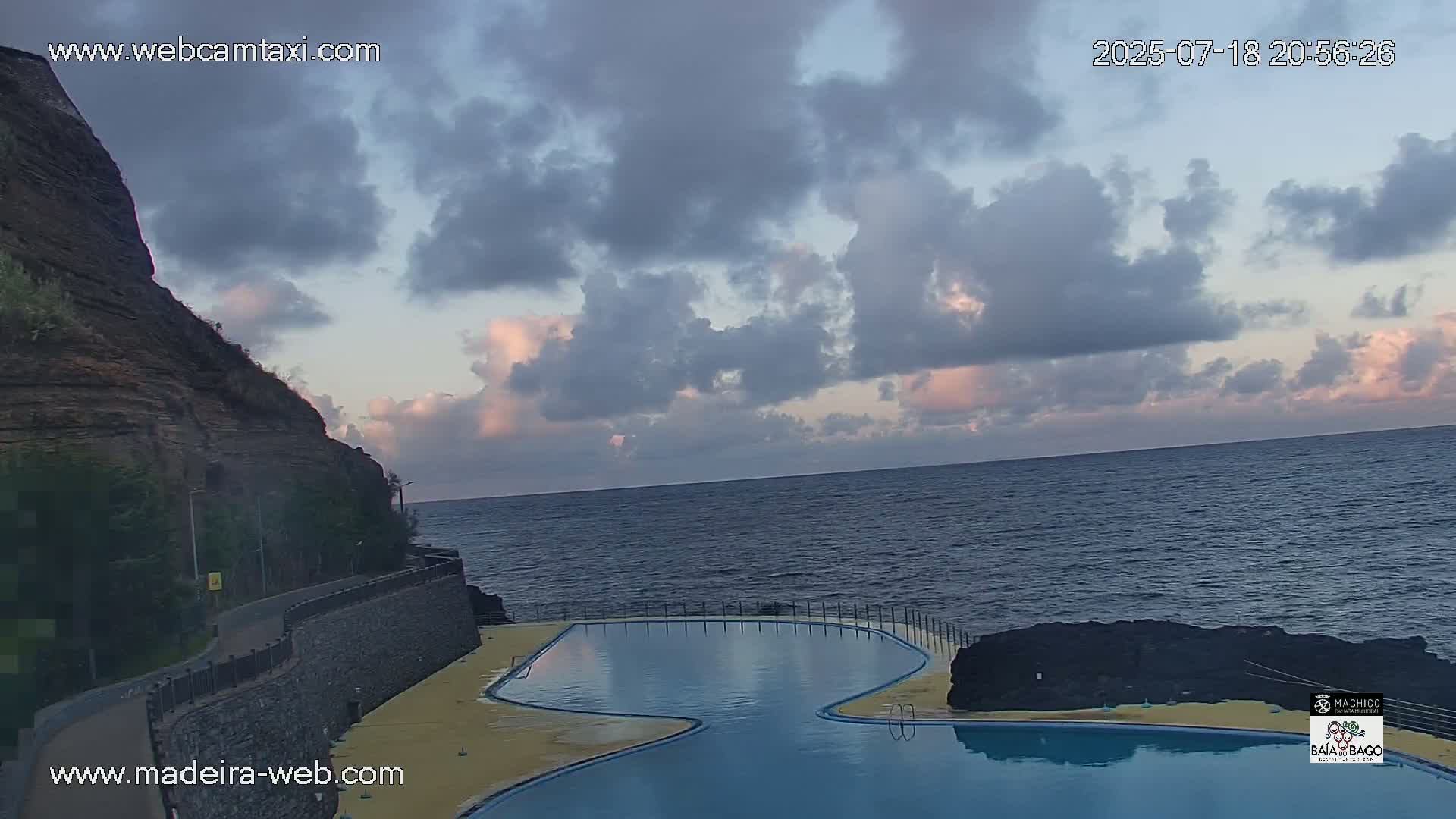 Porto da Cruz Swimming Pools & Atlantic Ocean Live Cam - Machico, Madeira, Portugal