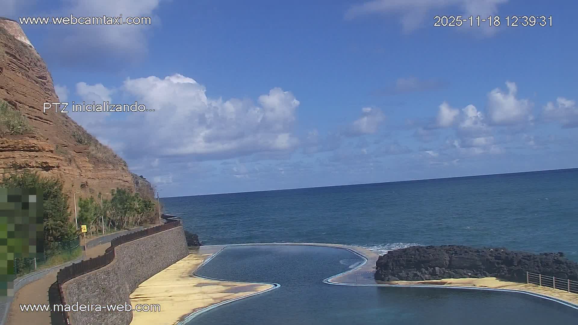 Porto da Cruz Swimming Pools & Atlantic Ocean Live Cam - Machico, Madeira, Portugal