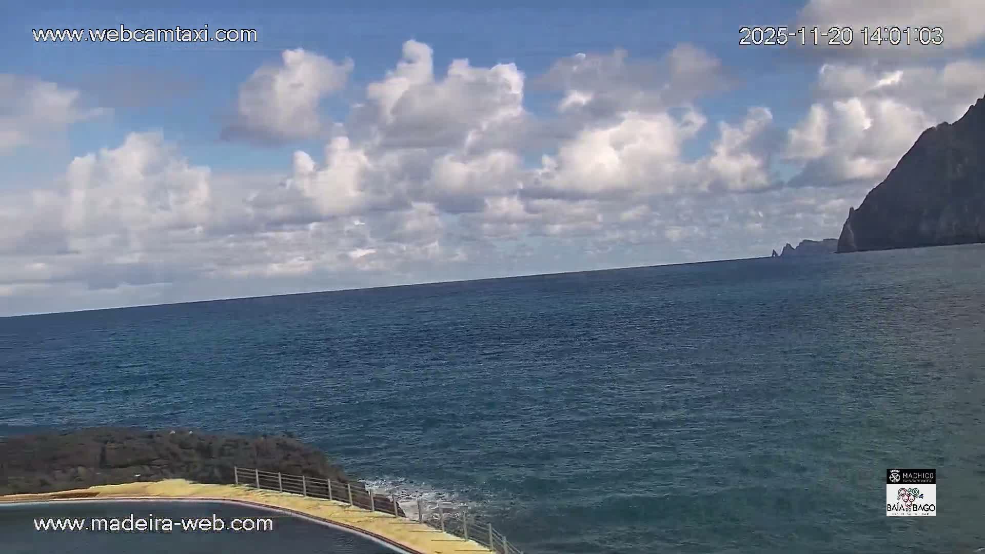 Porto da Cruz Swimming Pools & Atlantic Ocean Live Cam - Machico, Madeira, Portugal