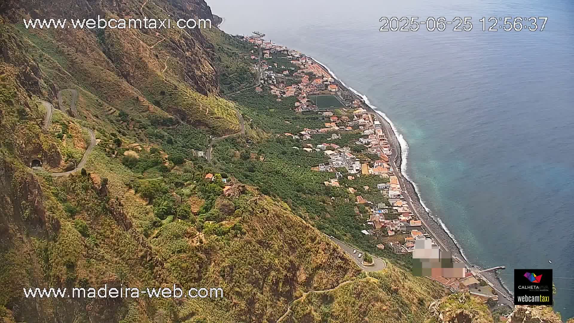 Paul do Mar Village from Faja da Ovelha Live Cam - Calheta, Madeira, Portugal