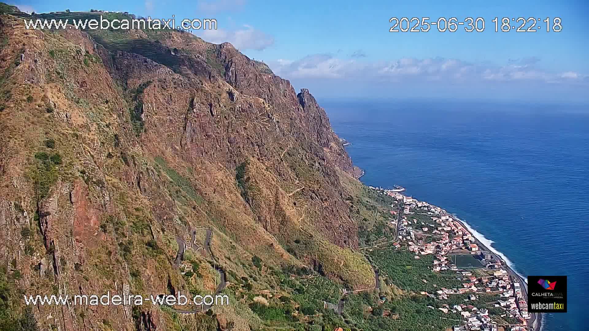 Paul do Mar Village from Faja da Ovelha Live Cam - Calheta, Madeira, Portugal