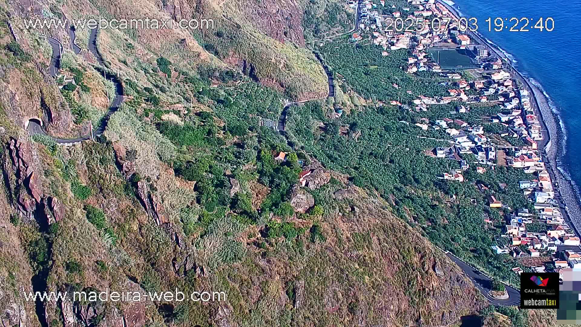 Paul do Mar Village from Faja da Ovelha Live Cam - Calheta, Madeira, Portugal