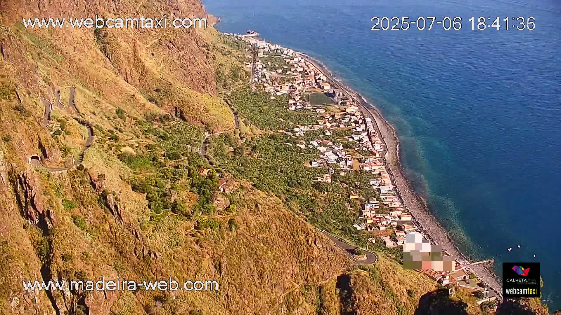 Paul do Mar Village from Faja da Ovelha Live Cam - Calheta, Madeira, Portugal