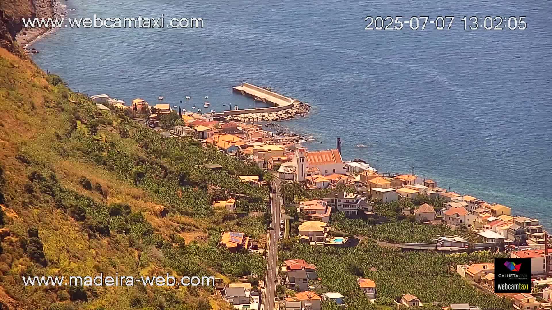 Paul do Mar Village from Faja da Ovelha Live Cam - Calheta, Madeira, Portugal