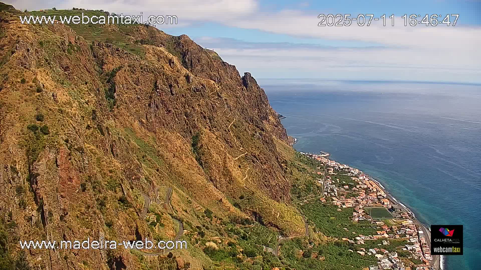 Paul do Mar Village from Faja da Ovelha Live Cam - Calheta, Madeira, Portugal
