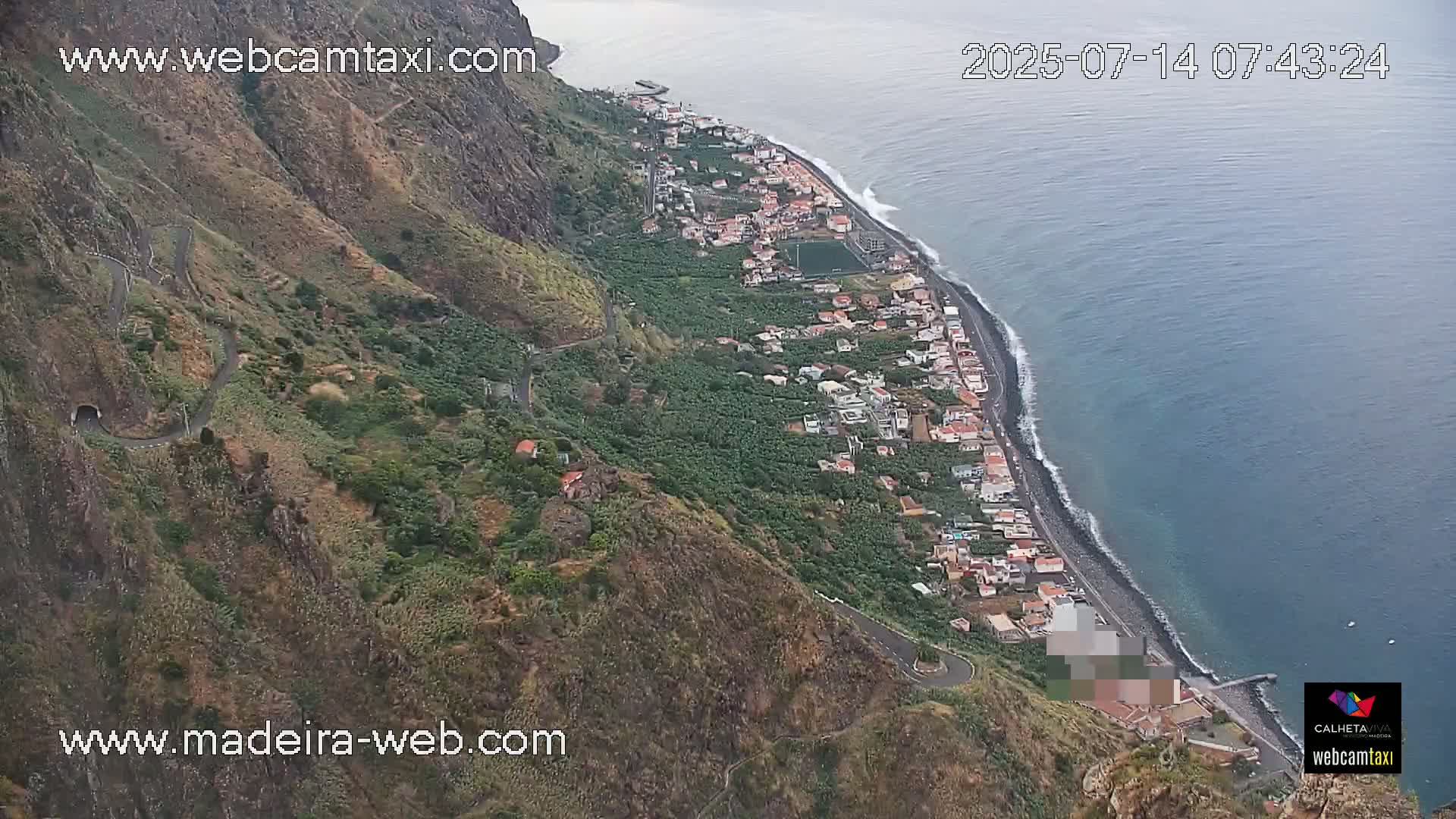 Paul do Mar Village from Faja da Ovelha Live Cam - Calheta, Madeira, Portugal
