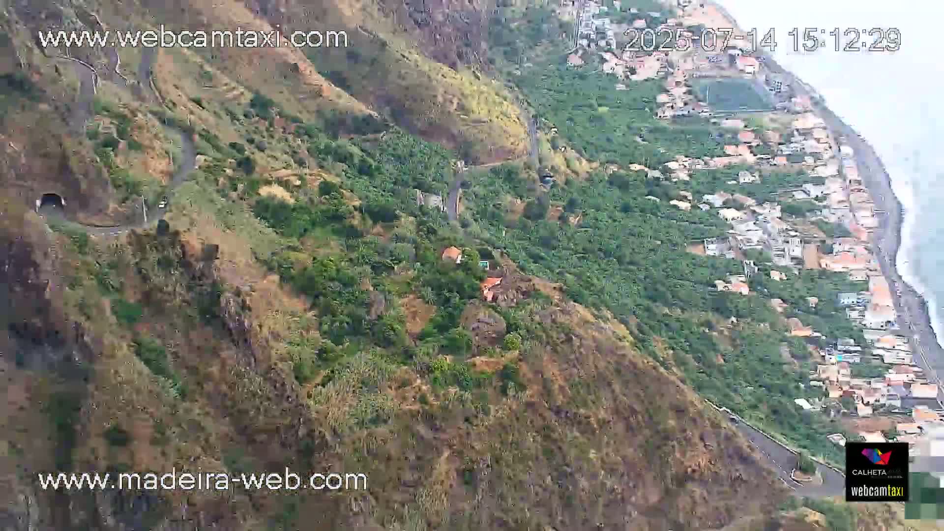 Paul do Mar Village from Faja da Ovelha Live Cam - Calheta, Madeira, Portugal