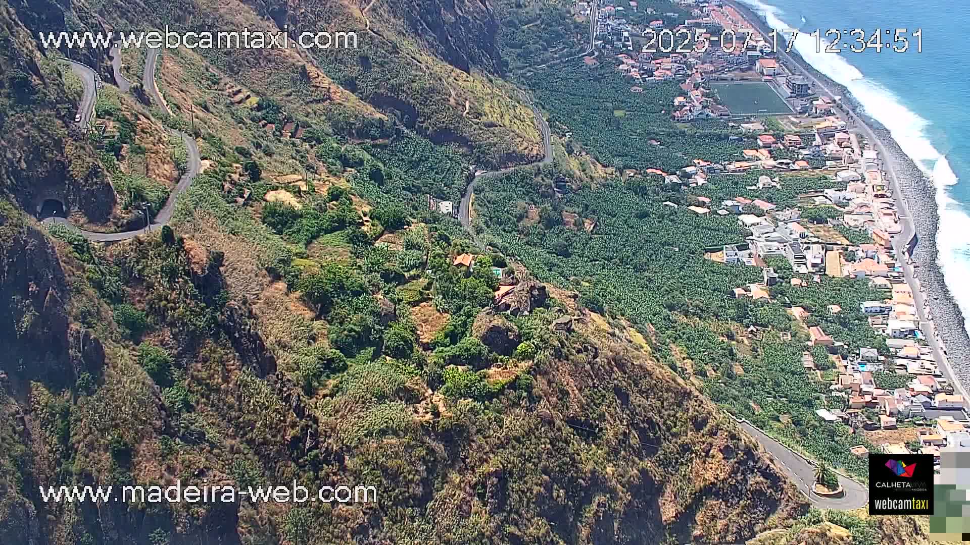 Paul do Mar Village from Faja da Ovelha Live Cam - Calheta, Madeira, Portugal