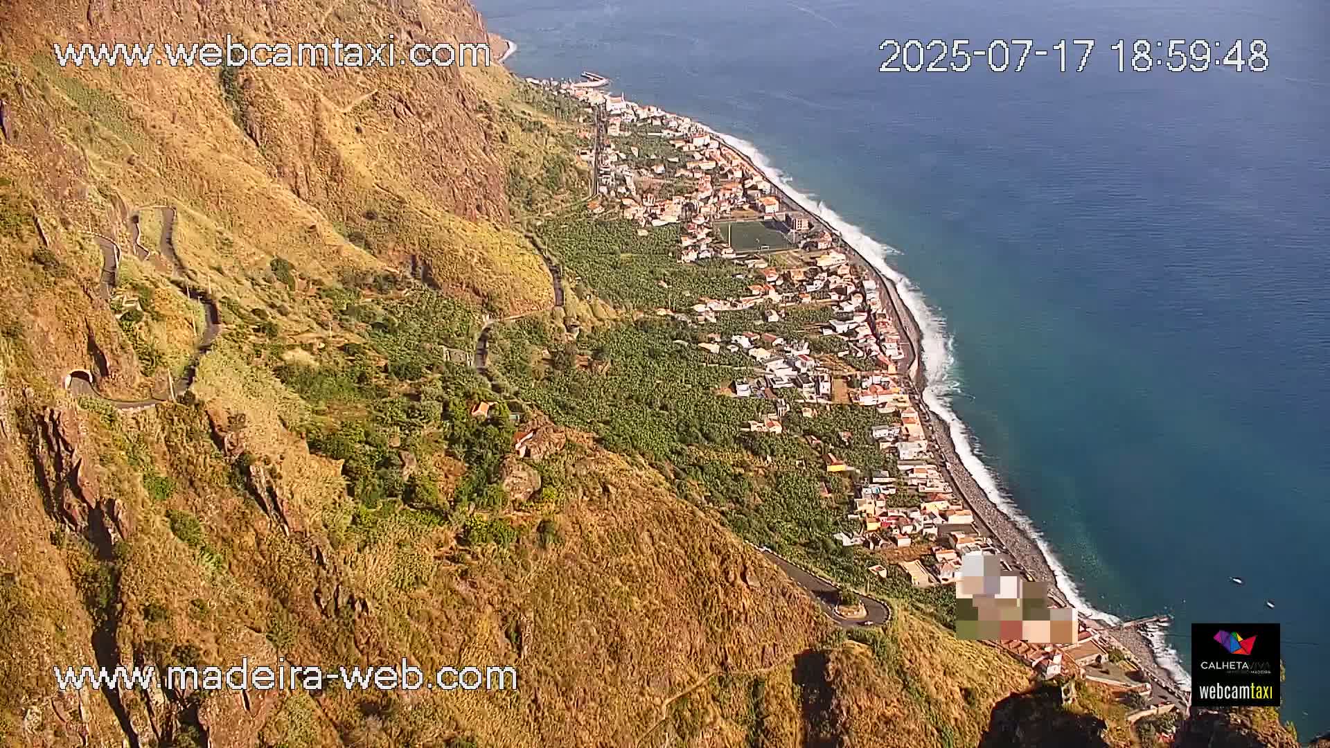 Paul do Mar Village from Faja da Ovelha Live Cam - Calheta, Madeira, Portugal