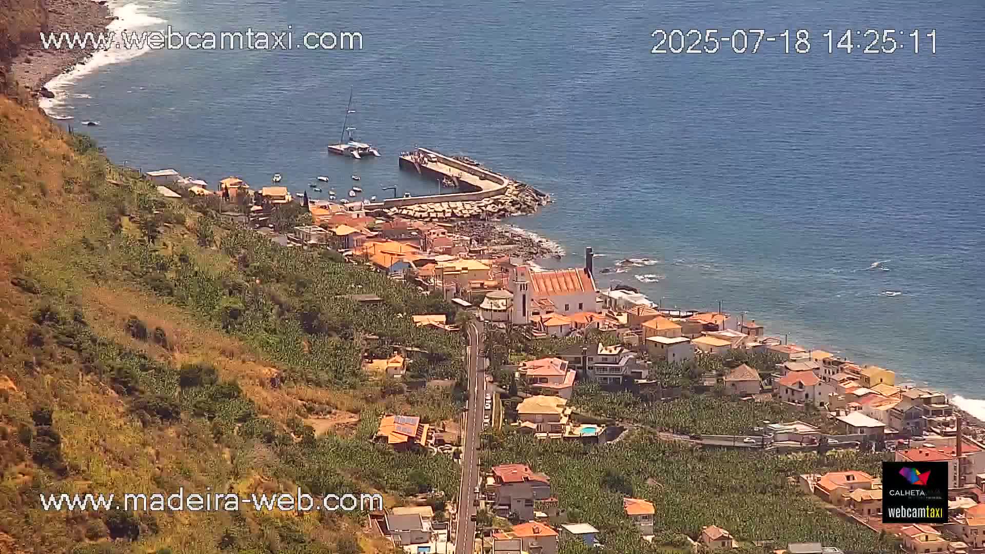Paul do Mar Village from Faja da Ovelha Live Cam - Calheta, Madeira, Portugal