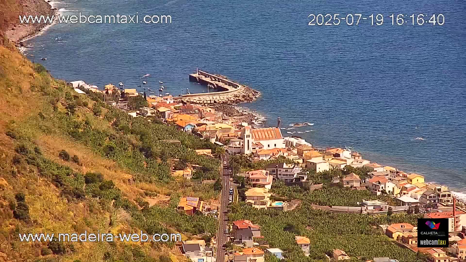 Paul do Mar Village from Faja da Ovelha Live Cam - Calheta, Madeira, Portugal