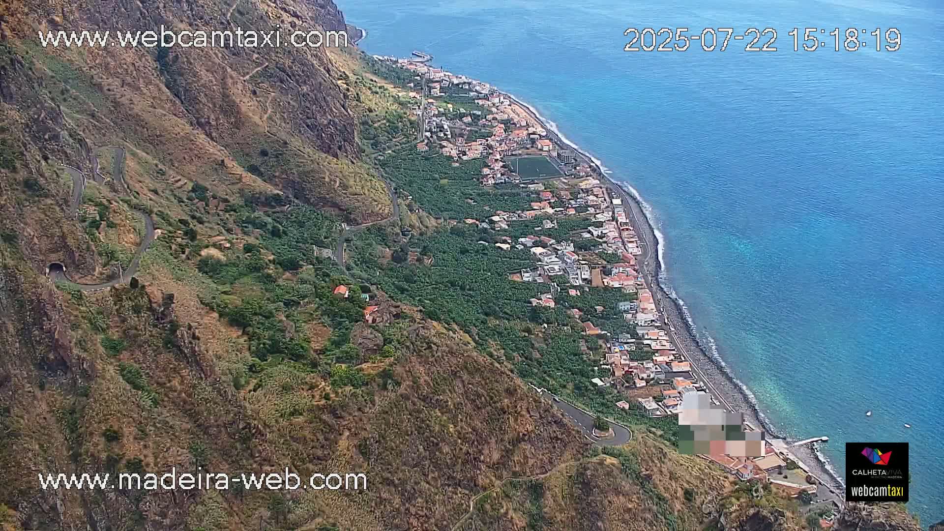 Paul do Mar Village from Faja da Ovelha Live Cam - Calheta, Madeira, Portugal