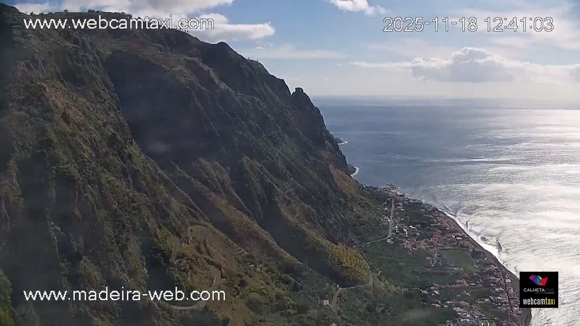 Paul do Mar Village from Faja da Ovelha Live Cam - Calheta, Madeira, Portugal