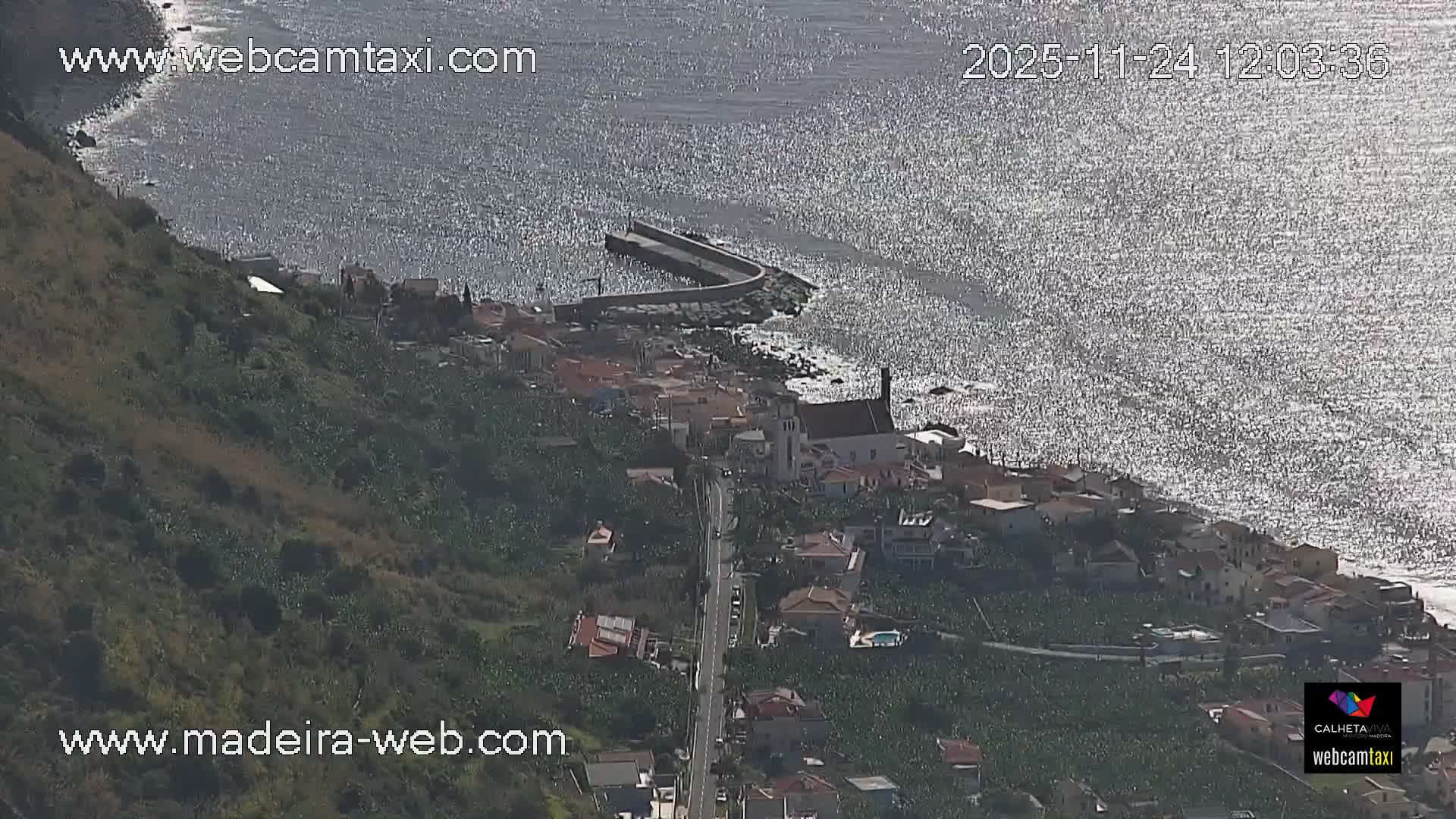 Paul do Mar Village from Faja da Ovelha Live Cam - Calheta, Madeira, Portugal