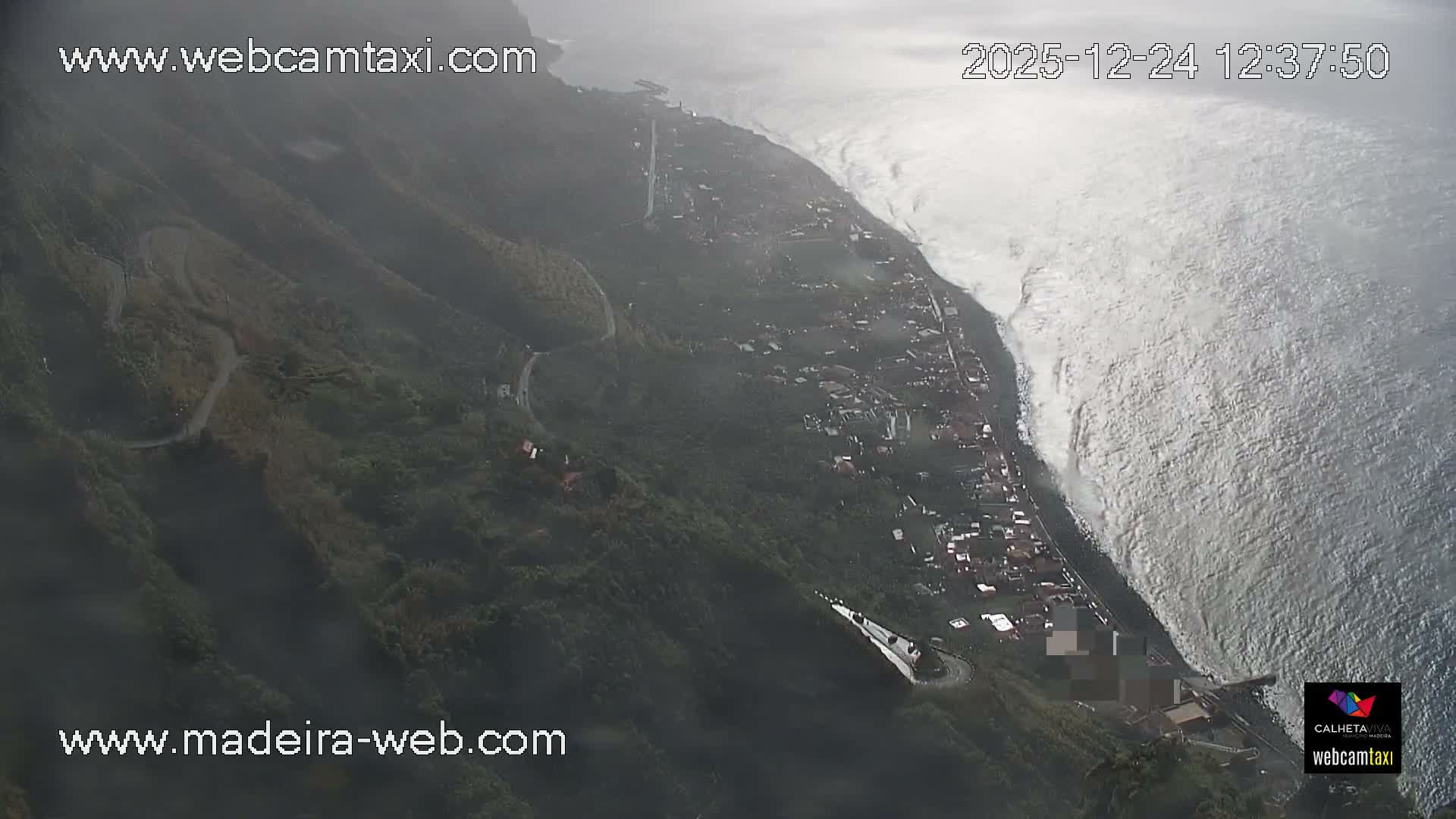 Paul do Mar Village from Faja da Ovelha Live Cam - Calheta, Madeira, Portugal