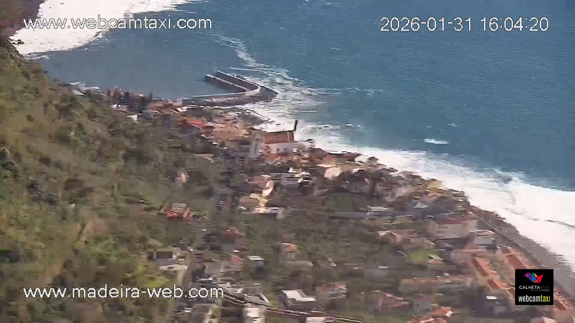 Paul do Mar Village from Faja da Ovelha Live Cam - Calheta, Madeira, Portugal