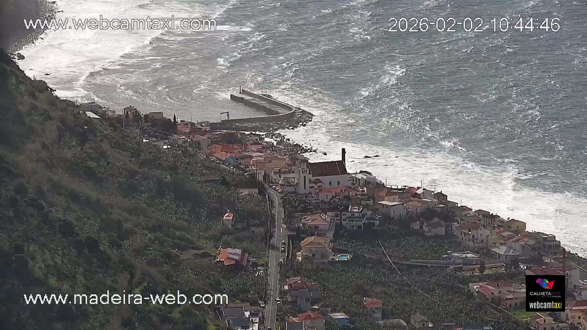 Paul do Mar Village from Faja da Ovelha Live Cam - Calheta, Madeira, Portugal