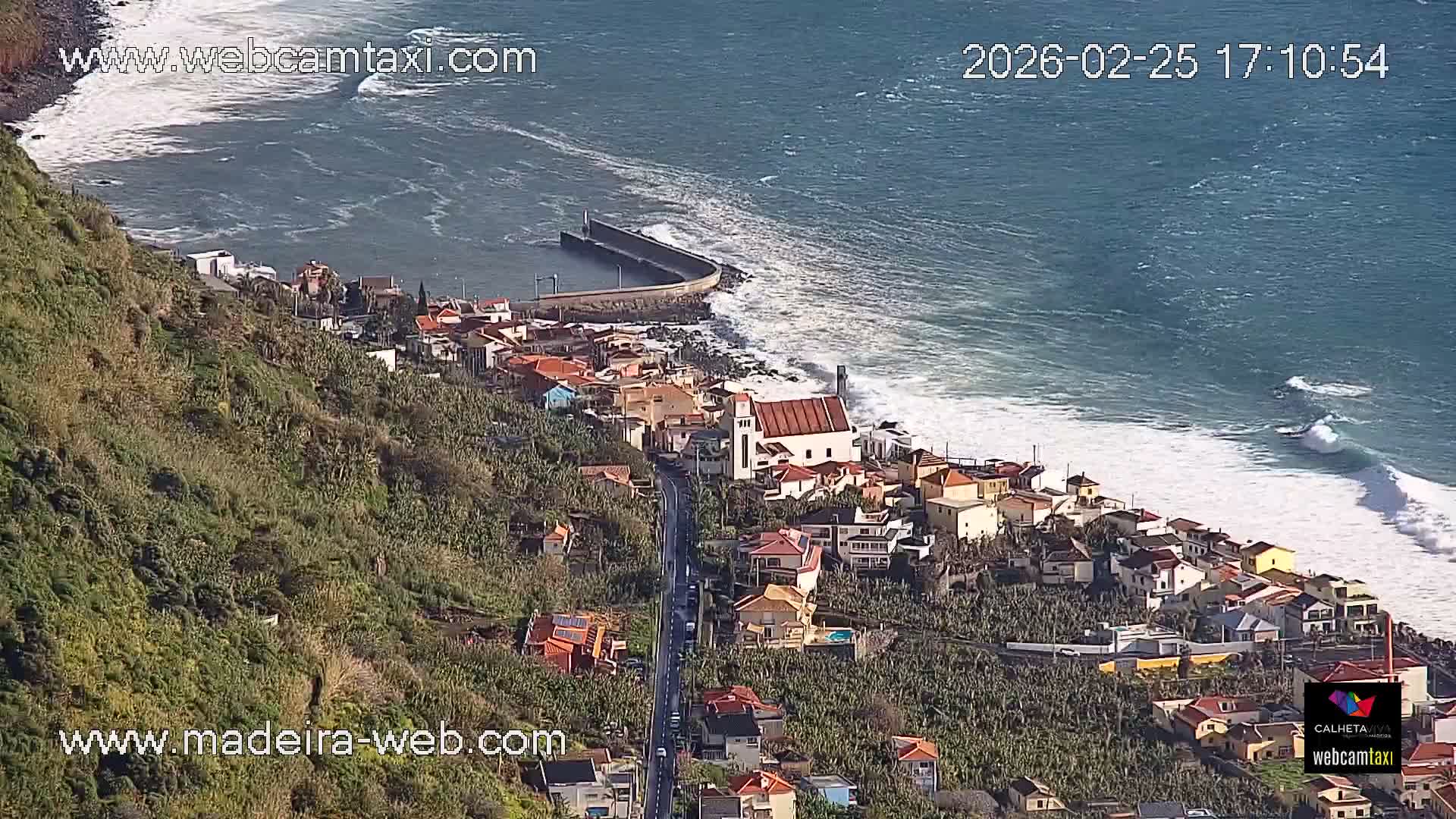 Paul do Mar Village from Faja da Ovelha Live Cam - Calheta, Madeira, Portugal