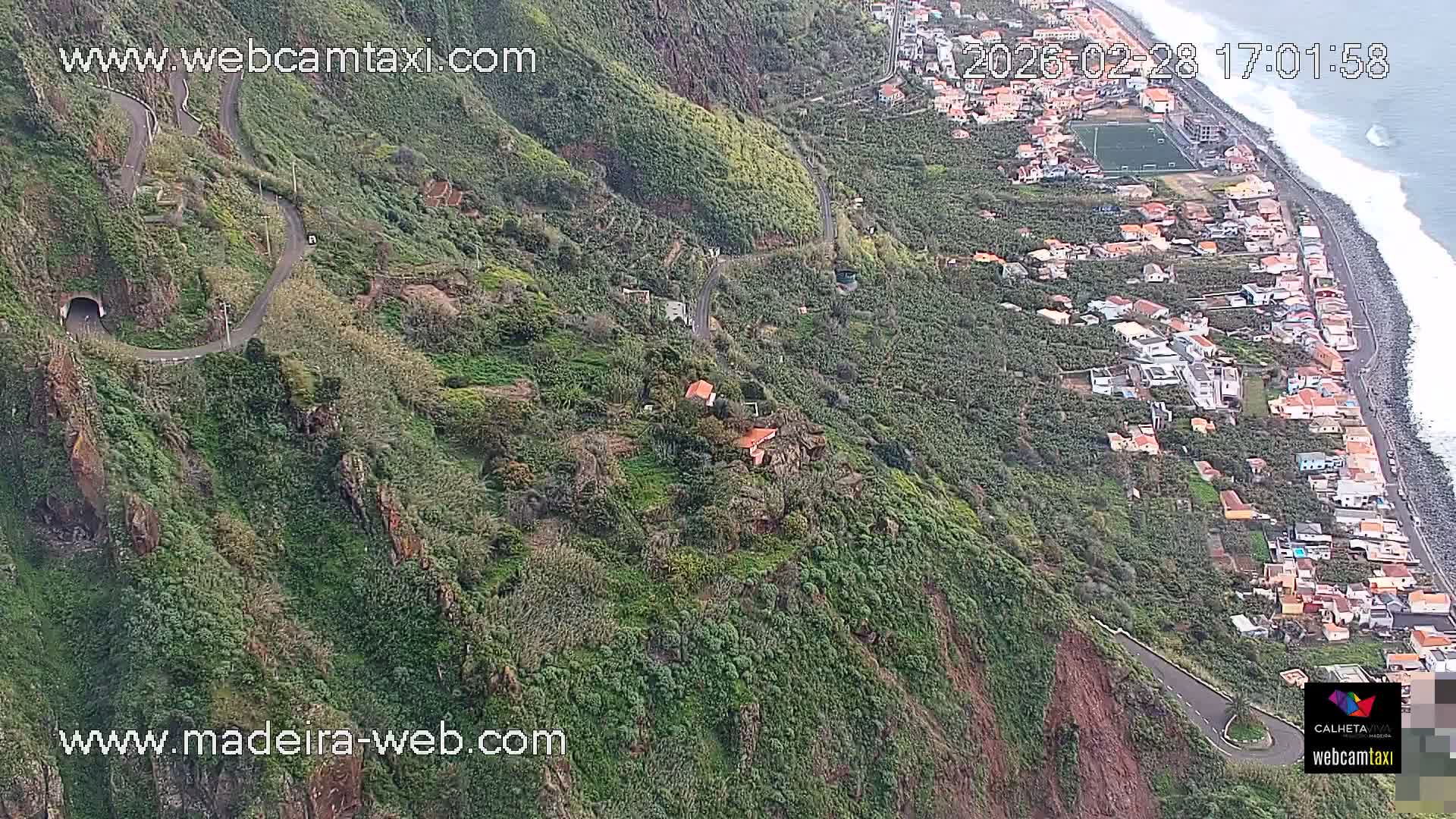 Paul do Mar Village from Faja da Ovelha Live Cam - Calheta, Madeira, Portugal