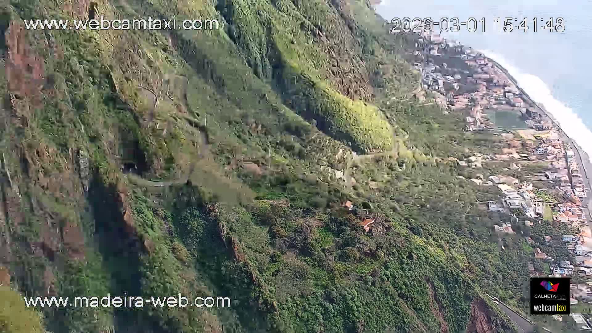 Paul do Mar Village from Faja da Ovelha Live Cam - Calheta, Madeira, Portugal