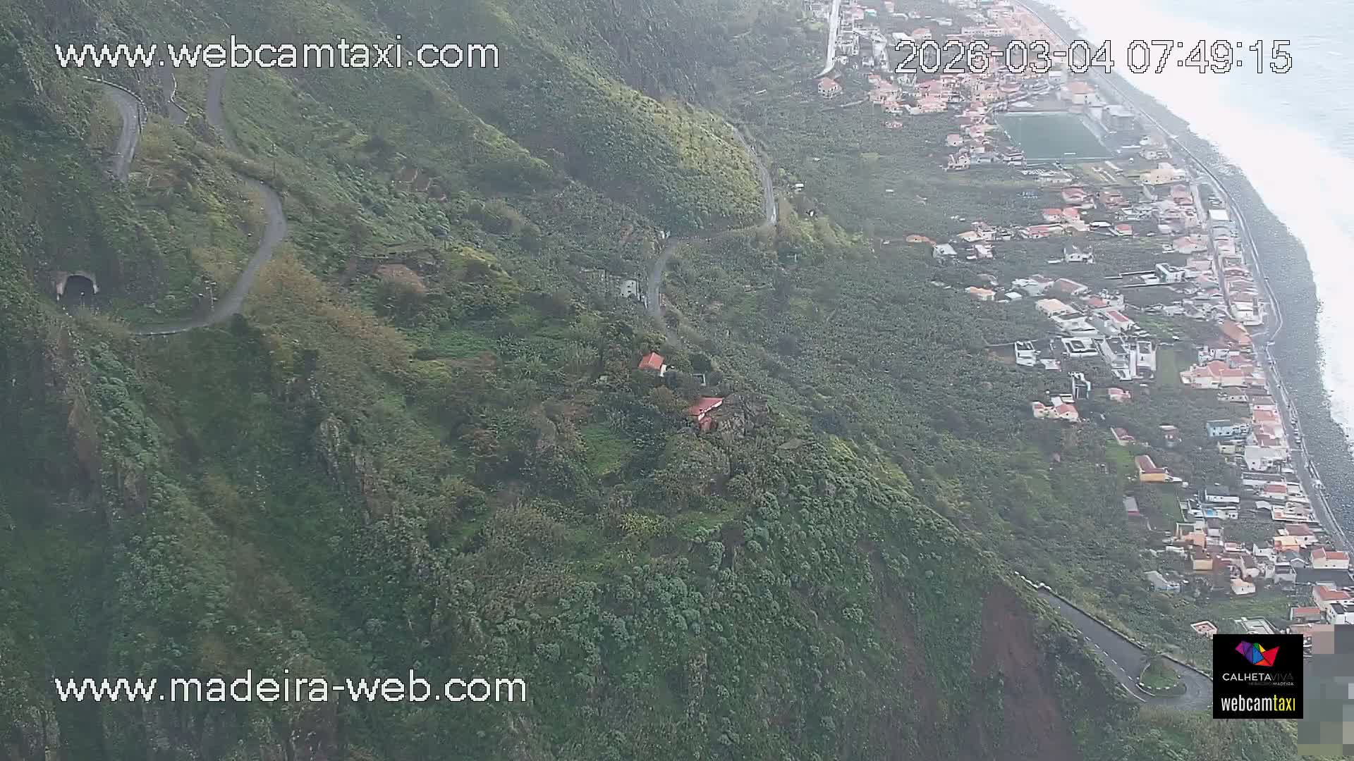 Paul do Mar Village from Faja da Ovelha Live Cam - Calheta, Madeira, Portugal