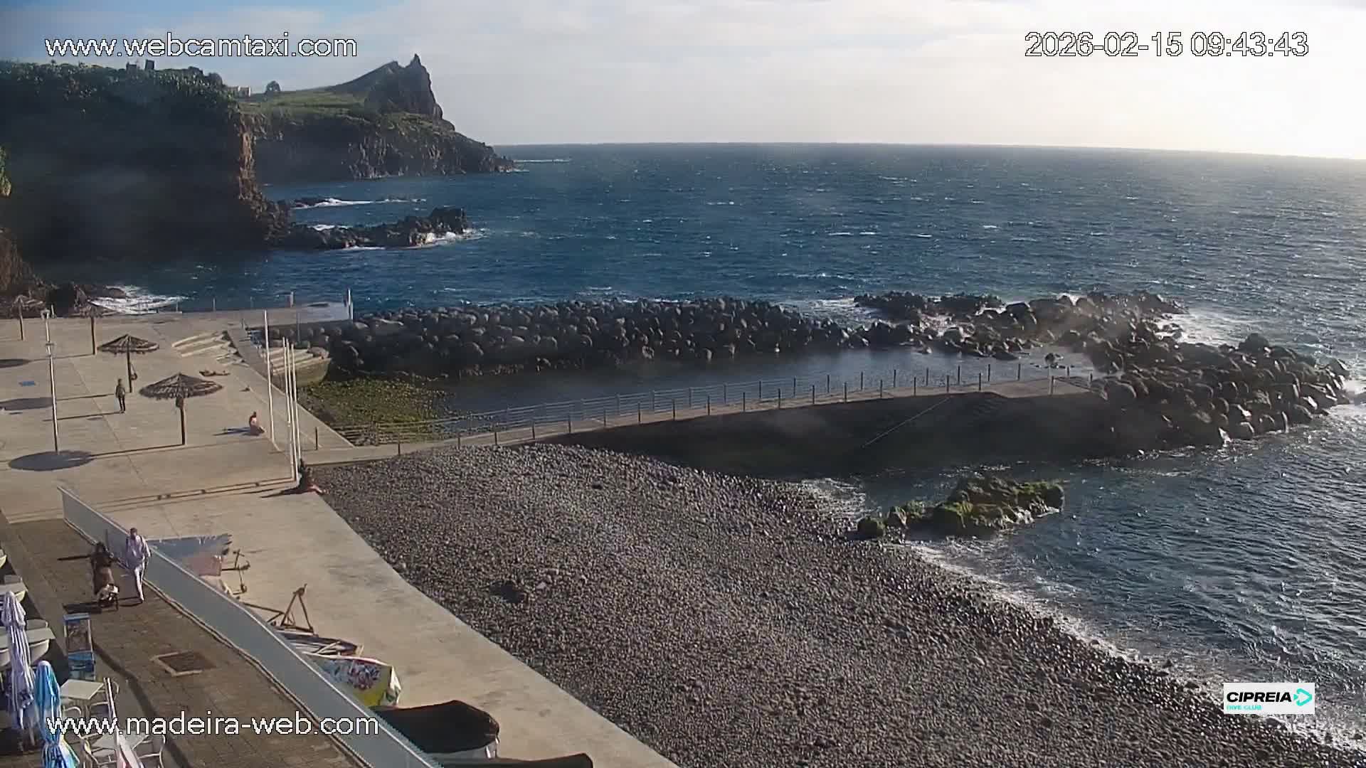 Canico, Praia dos Reis Magos Beach Live Cam, Caniço - Santa Cruz, Madeira, Portugal