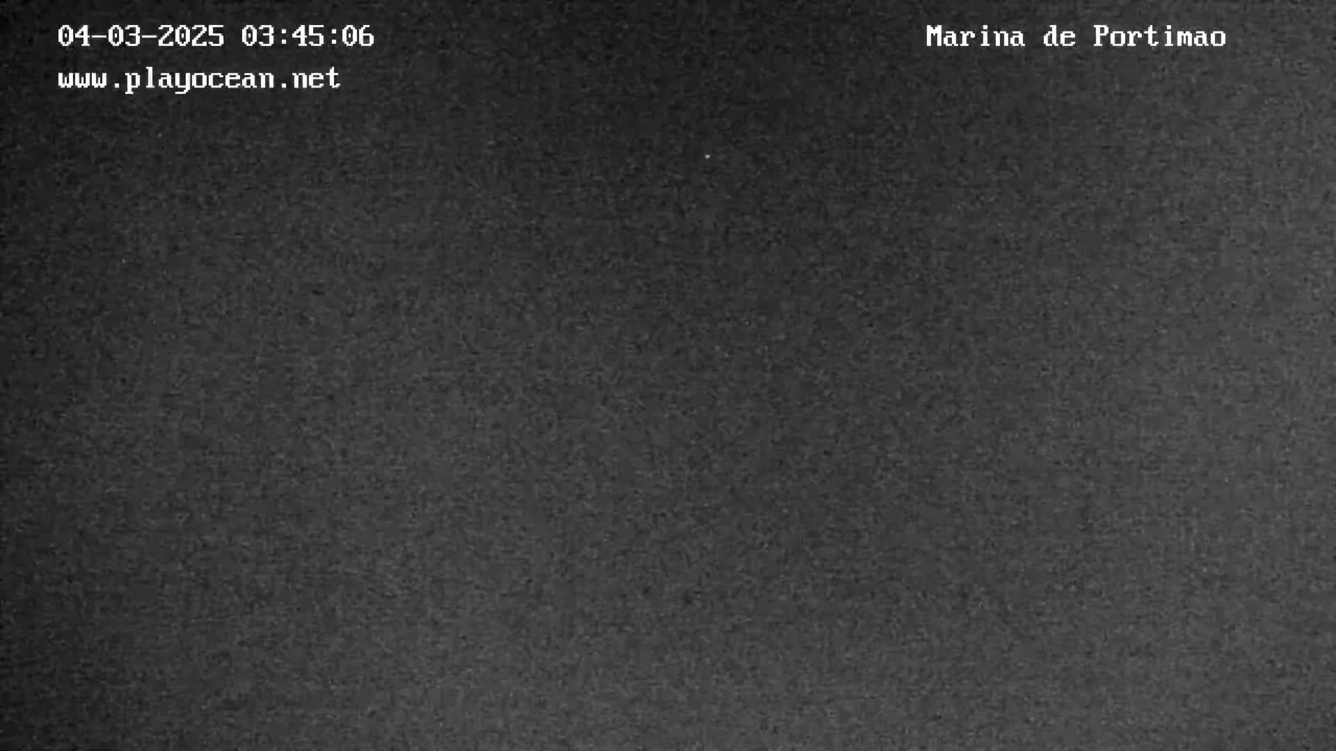 A dark, grainy image shows a mostly uniform, dark gray surface under what appears to be nighttime conditions.