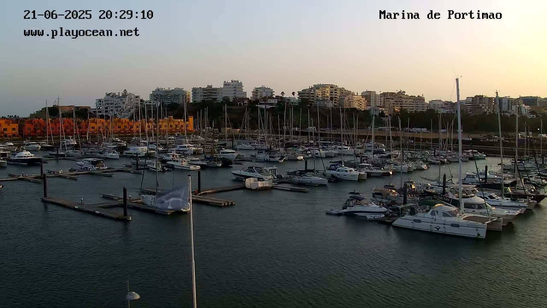 Portiamo City from Marina de Portimão Live Cam - Faro, Algarve, Portugal