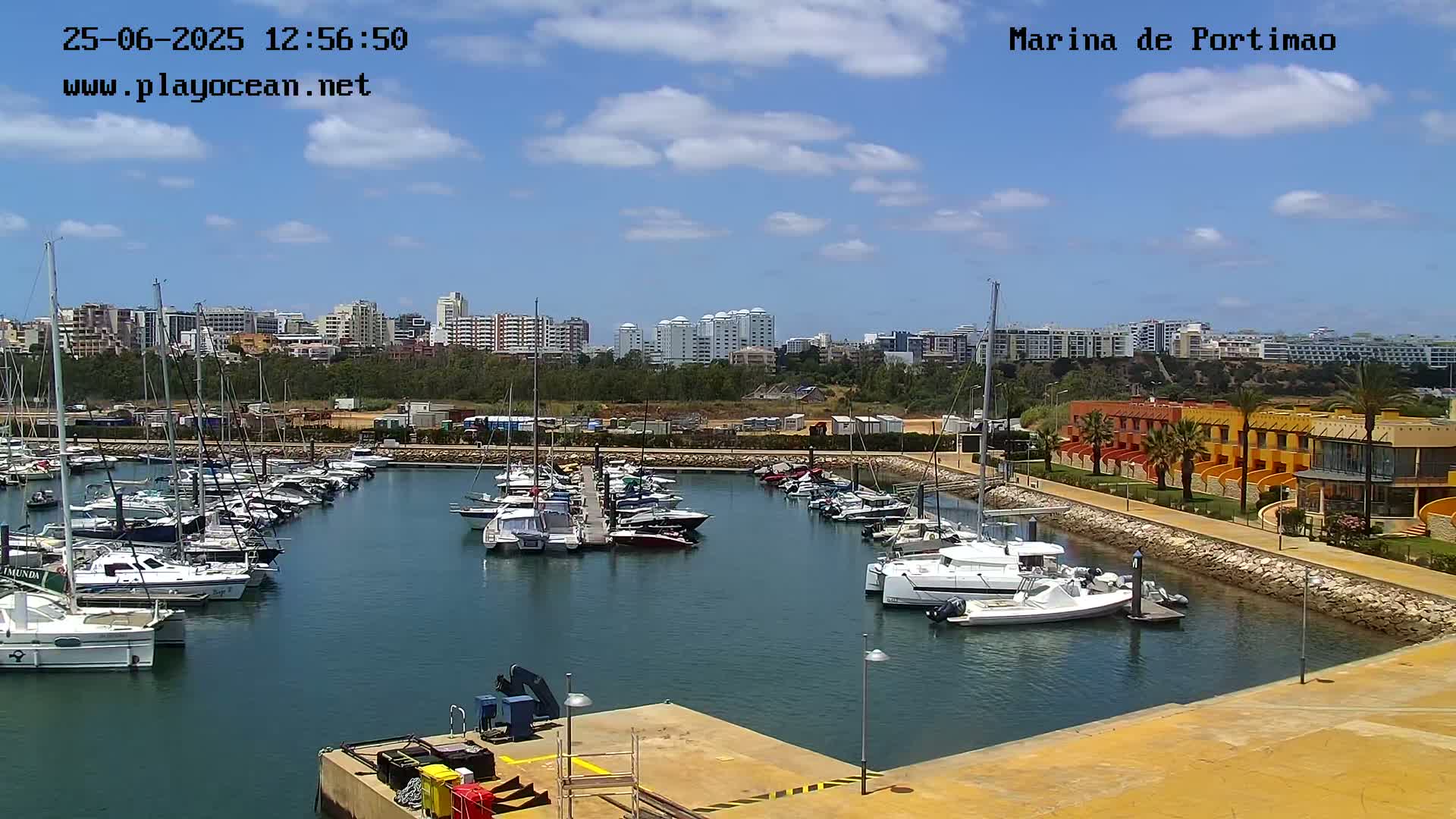 Portiamo City from Marina de Portimão Live Cam - Faro, Algarve, Portugal