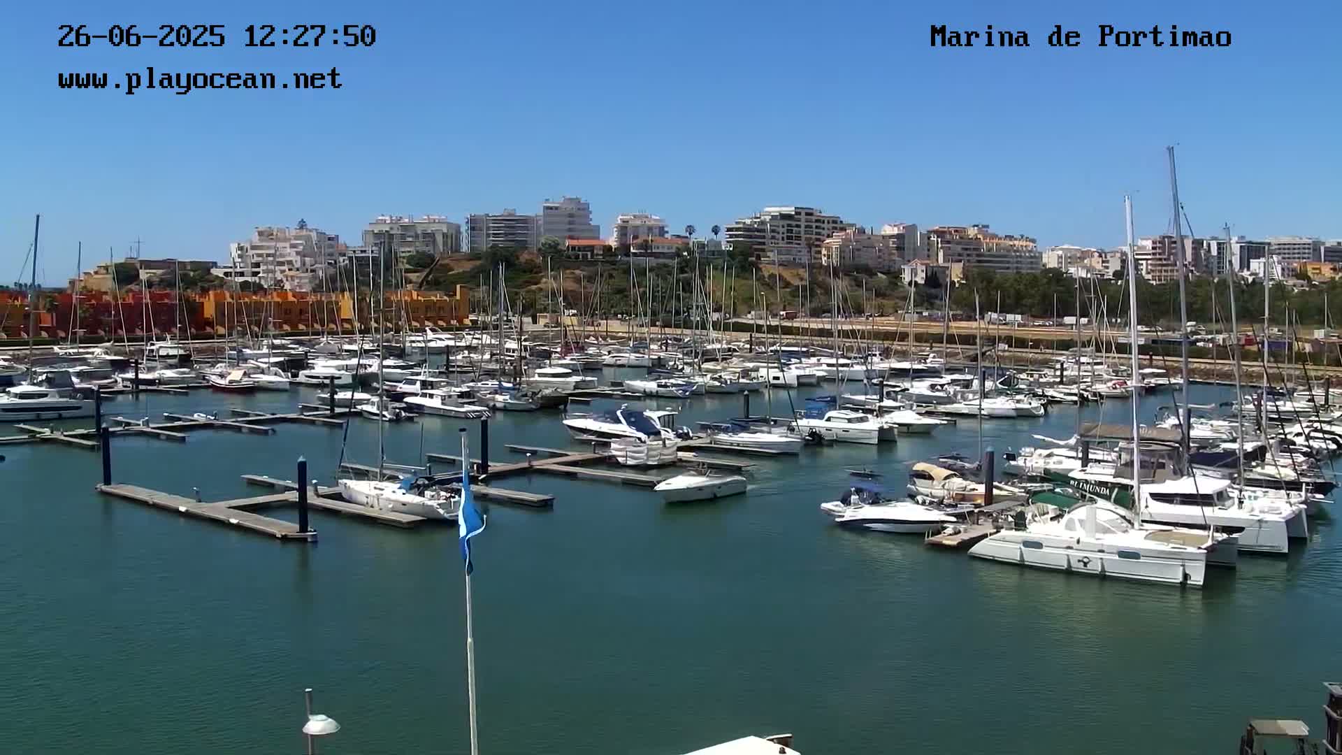 Portiamo City from Marina de Portimão Live Cam - Faro, Algarve, Portugal