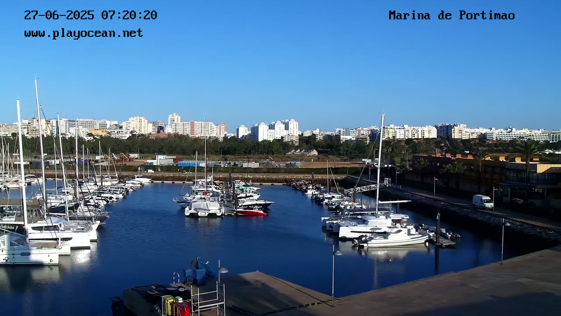 Portiamo City from Marina de Portimão Live Cam - Faro, Algarve, Portugal