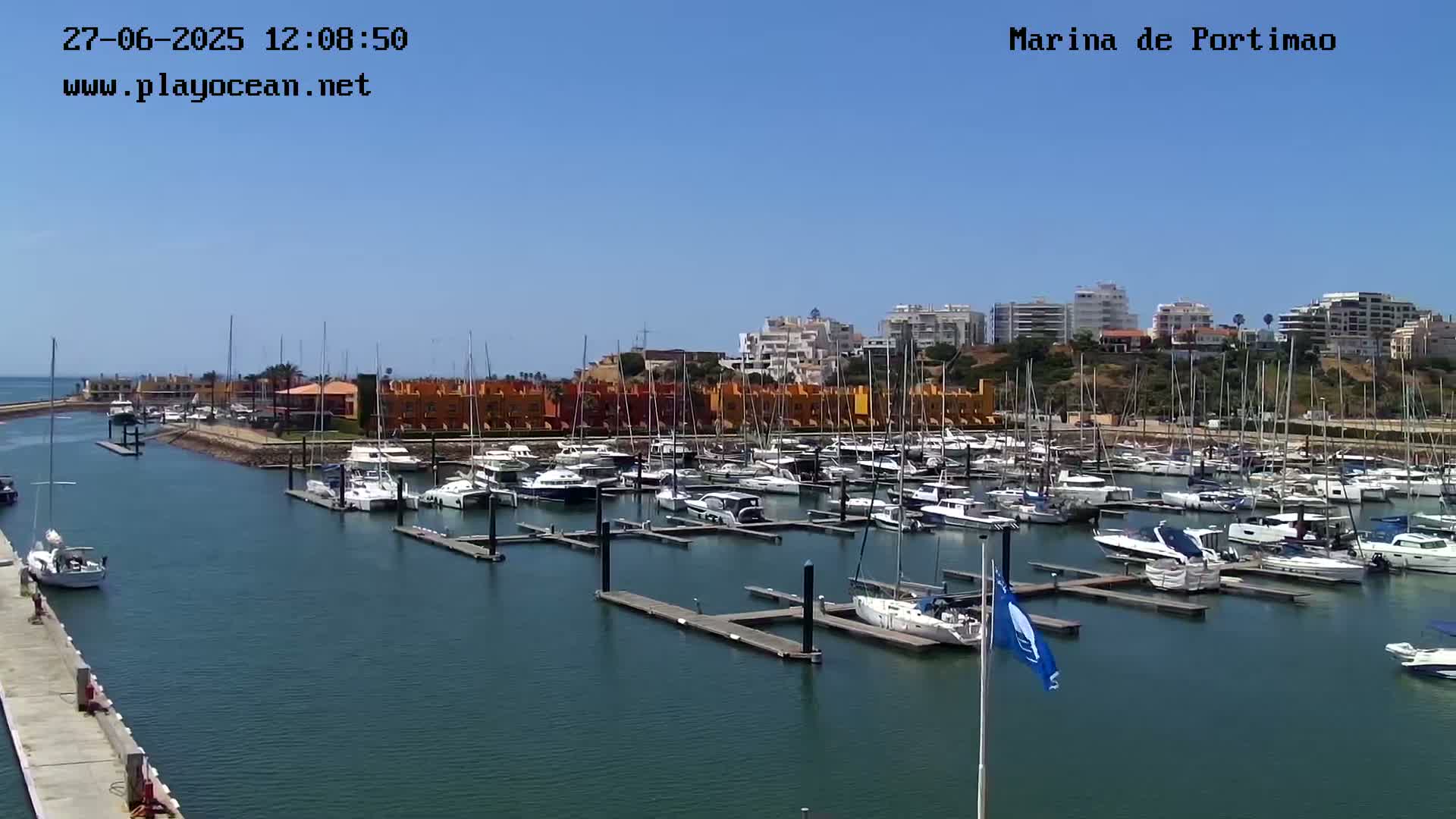 Portiamo City from Marina de Portimão Live Cam - Faro, Algarve, Portugal