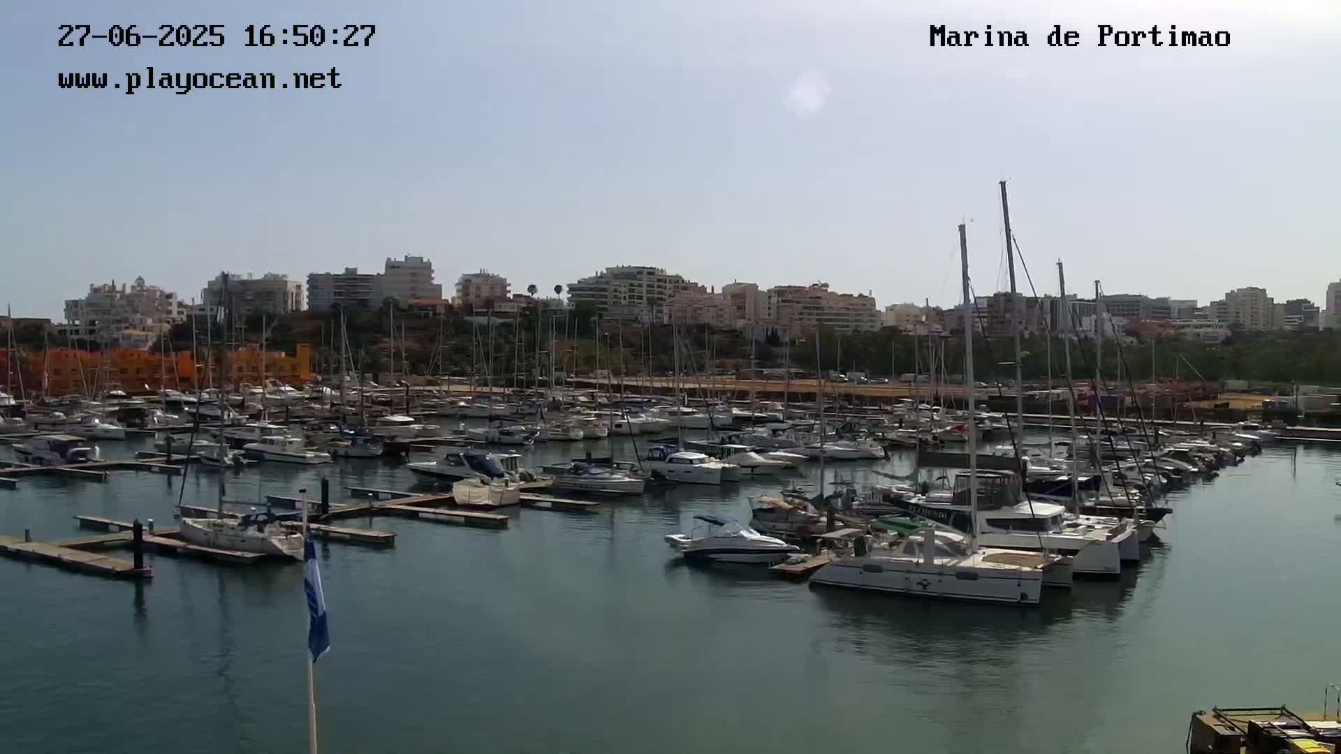 Portiamo City from Marina de Portimão Live Cam - Faro, Algarve, Portugal