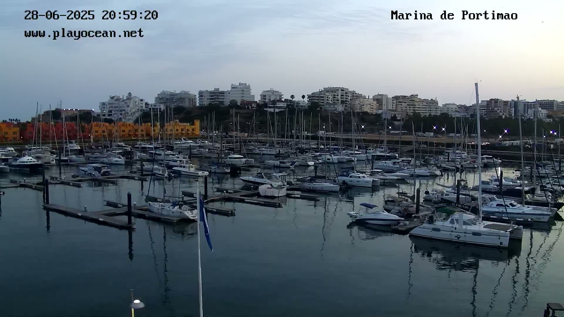 Portiamo City from Marina de Portimão Live Cam - Faro, Algarve, Portugal