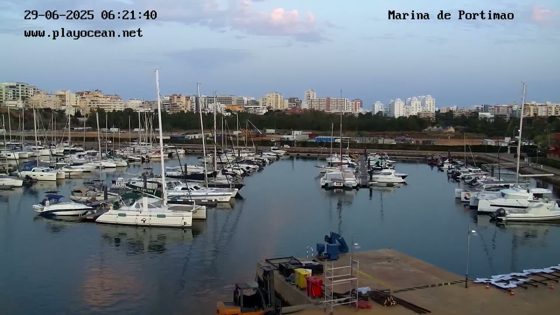 Portiamo City from Marina de Portimão Live Cam - Faro, Algarve, Portugal