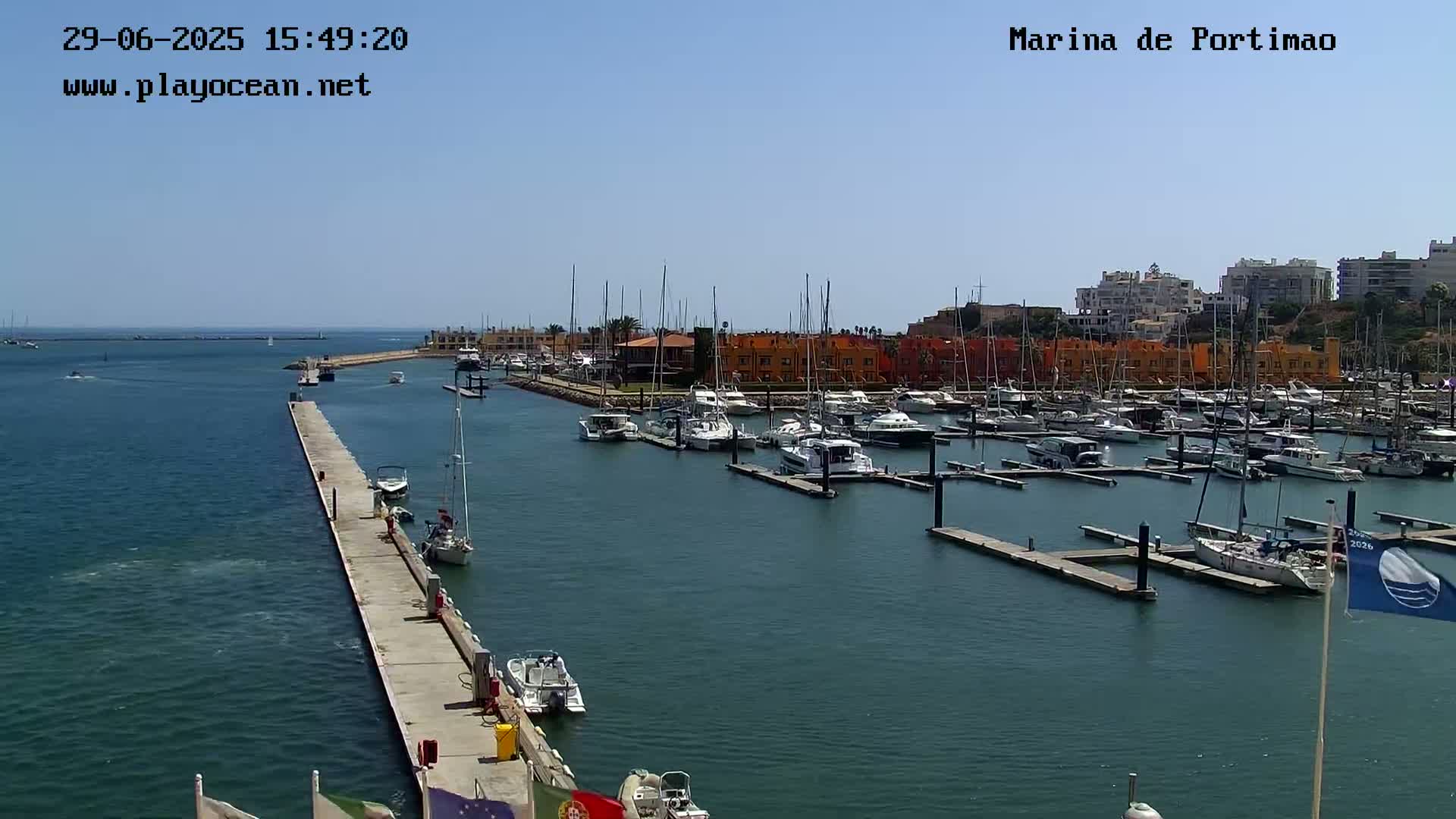 Portiamo City from Marina de Portimão Live Cam - Faro, Algarve, Portugal