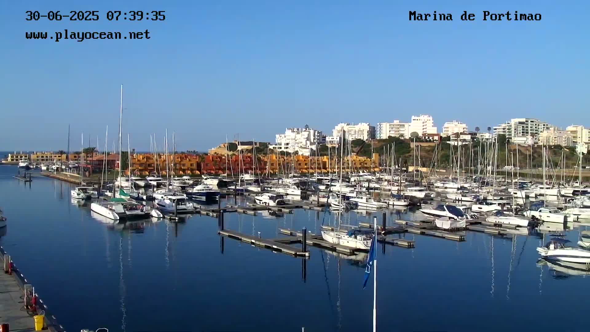 Portiamo City from Marina de Portimão Live Cam - Faro, Algarve, Portugal