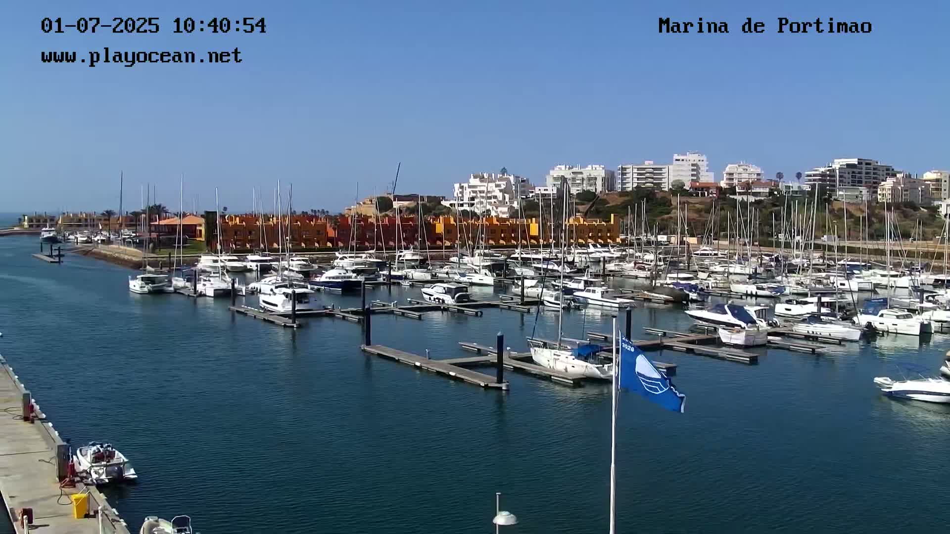 Portiamo City from Marina de Portimão Live Cam - Faro, Algarve, Portugal