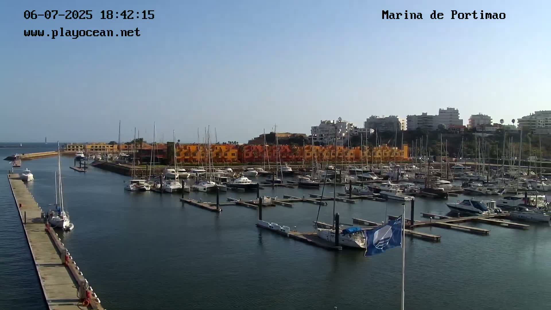 Portiamo City from Marina de Portimão Live Cam - Faro, Algarve, Portugal