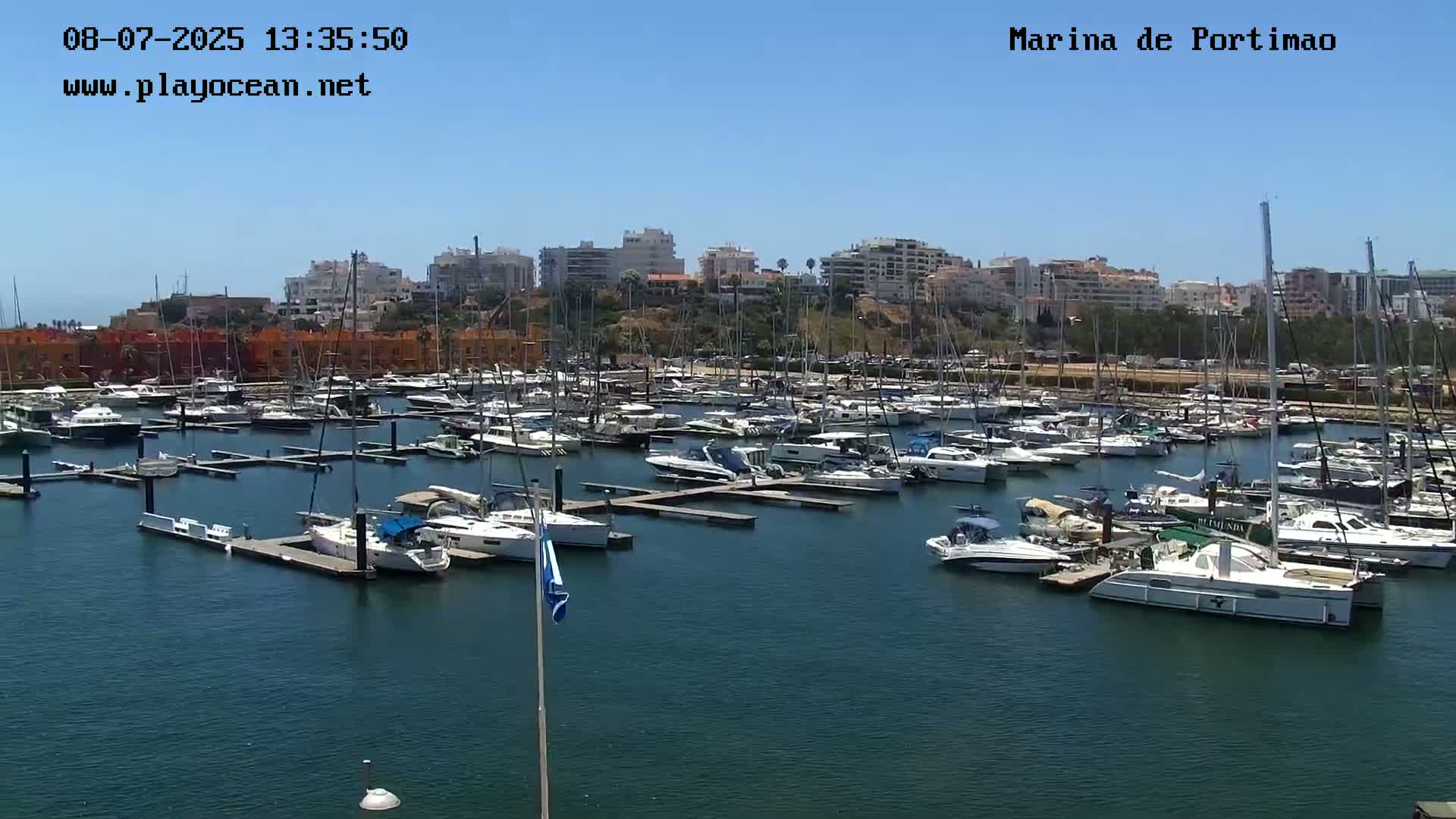Portiamo City from Marina de Portimão Live Cam - Faro, Algarve, Portugal