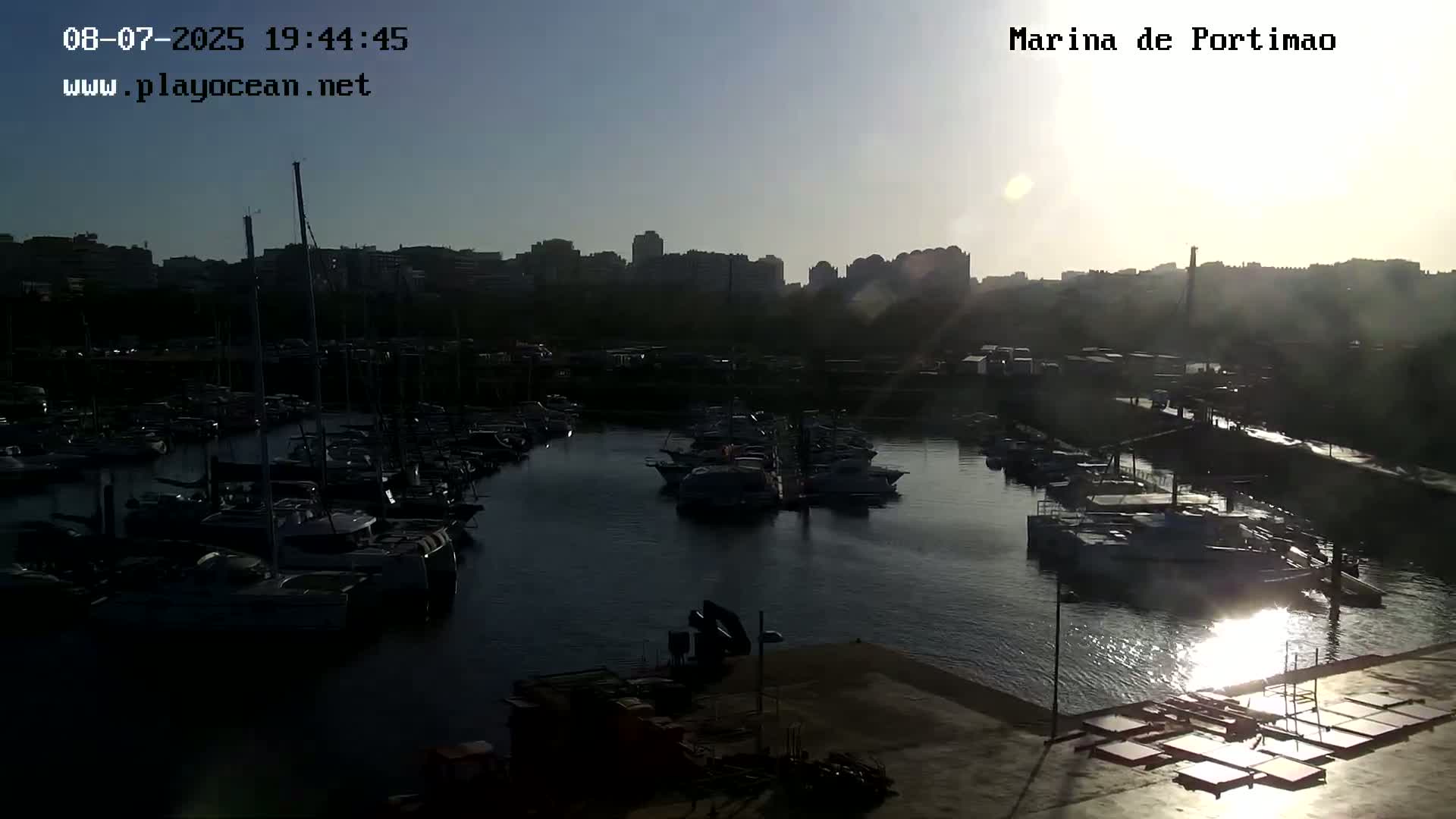 Portiamo City from Marina de Portimão Live Cam - Faro, Algarve, Portugal