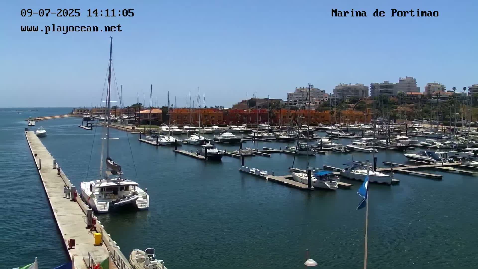 Portiamo City from Marina de Portimão Live Cam - Faro, Algarve, Portugal